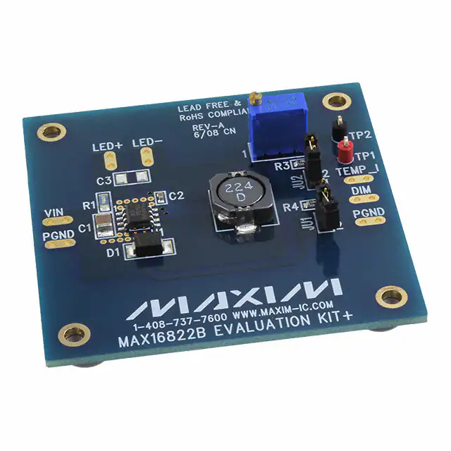 MAX16822BEVKIT+ Analog Devices Inc./Maxim Integrated  Cartes d'évaluation - Pilotes LED